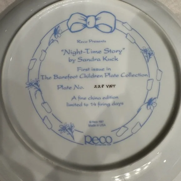 Night-Time Story by Sandra Kuck Vintage Collectors Plate 575 - Picture 6 of 7